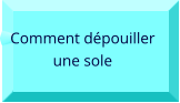 Comment dépouiller  une sole